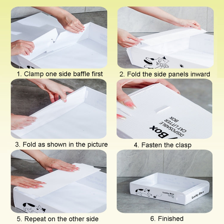 Portable Disposable Cat Litter Pan Open No Wash Litter Tray