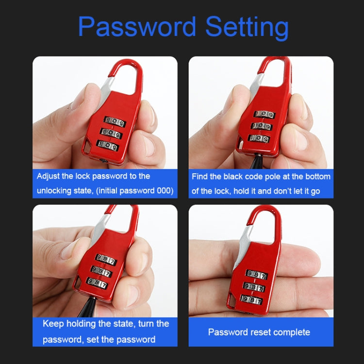 Outdoor Travel Backpack Password Hanging Lock Zinc Alloy Suitcase Anti-theft Lock