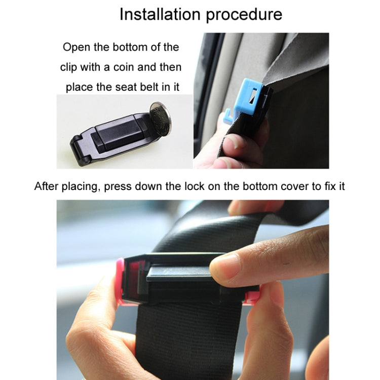 SHUNWEI 1pair Car Safety Belt Limiter Anti-Stranglehold Clip