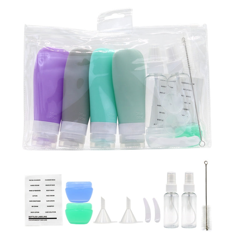 14 In 1 Toiletries Travel Bottles Set Leak Proof Silicone Squeezable Shampoo Dispenser