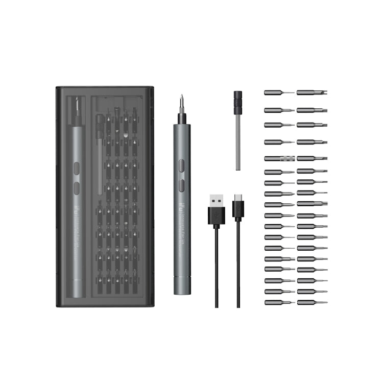 IFu  42-In-1 Electric Screwdriver Set Precisions USB Fast Charging Screw Driver With LED Work Light
