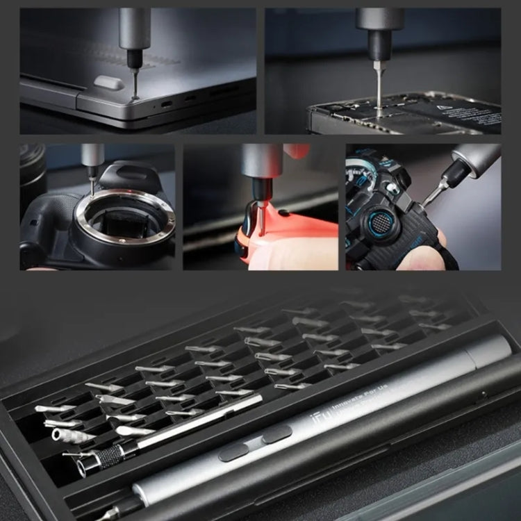 IFu  42-In-1 Electric Screwdriver Set Precisions USB Fast Charging Screw Driver With LED Work Light