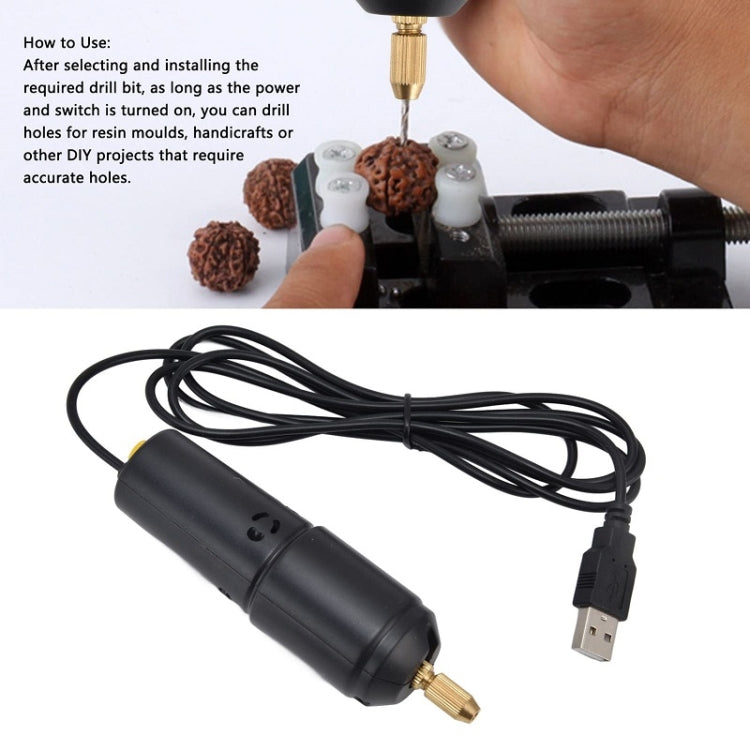 USB Interface 360 Mini Electric Drill Manual Glue Drilling Electric Drill