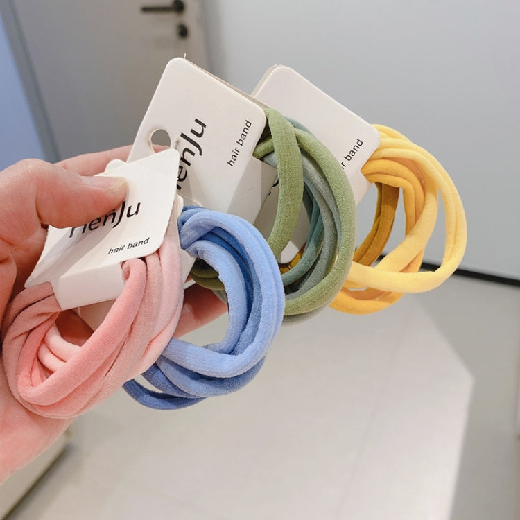 6pcs /Set Towel Circle Head Rope High Elasticity Without Sewing Hair Rubber Band