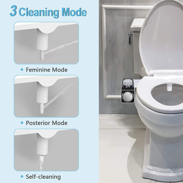 Bidet Toilet Seat Attachment With Hot & Cold Double Nozzle Personal Hygiene