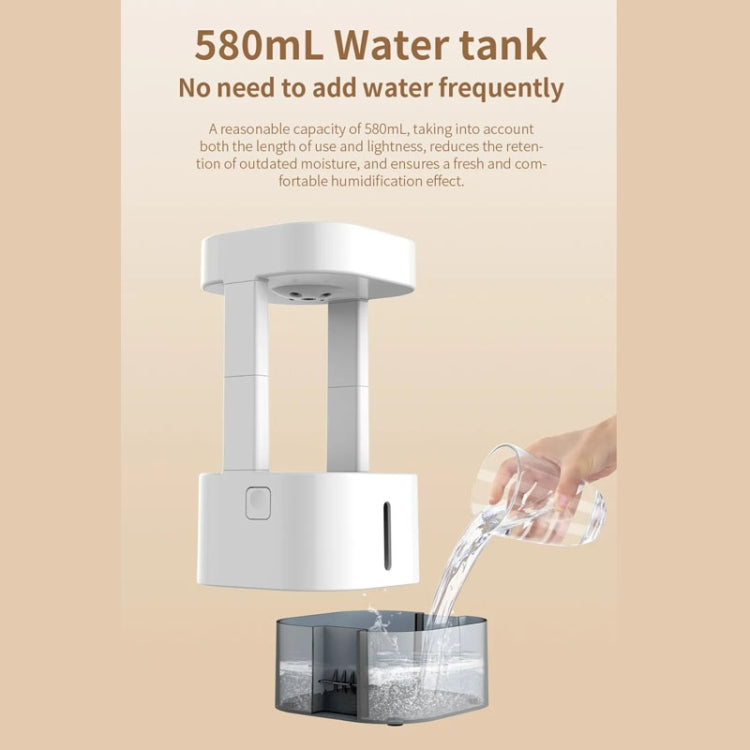 580ml Anti-gravity Humidifier Water Droplet Backflow Atomizer Aromatherapy Machine