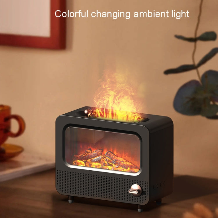 USB White Noise Simulation Flame Fire Furnace Aromatherapy Machine Indoor Large Spray Measurement Humidifier