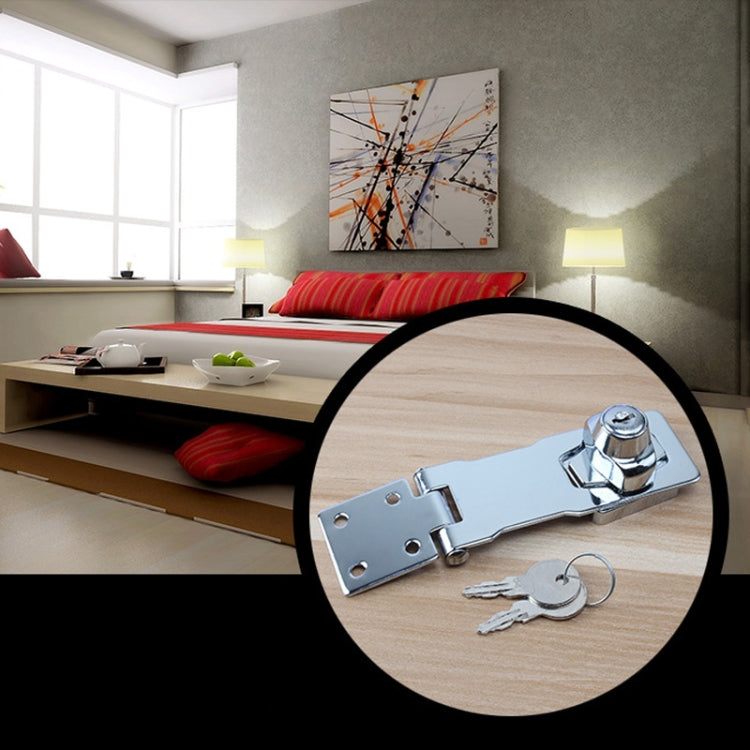 No Hole Hook With Locking Hasp Chest Of Drawers Door Lock With Iron Key