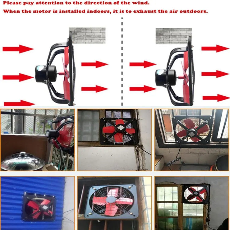 Kitchen Exhaust Fan Wall Window Fan High Power Industrial Extractor Fume Space Extractor Hood,CN Plug