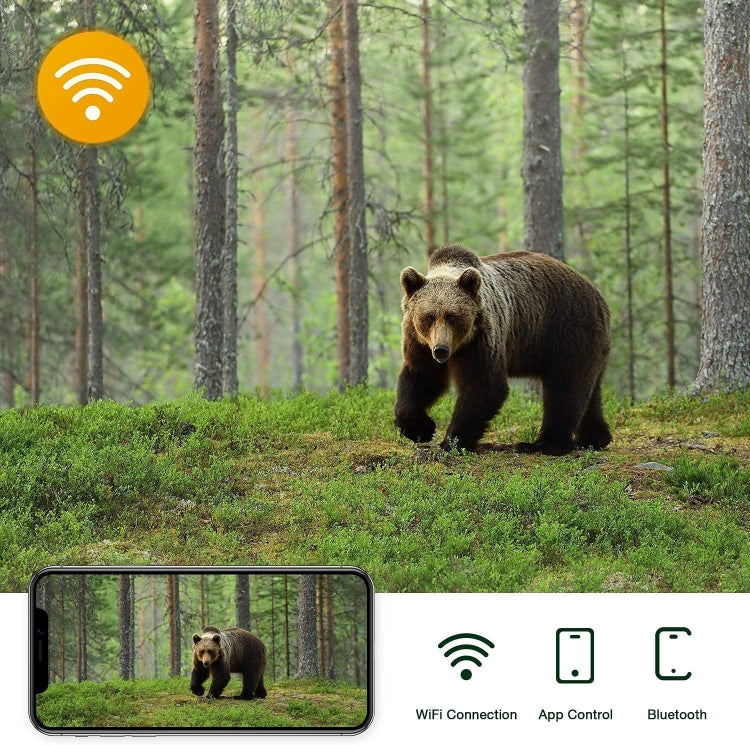 4K Outdoor Tracking Hunting Camera App Remote Phone Operation To View Photos / Videos At Any Time