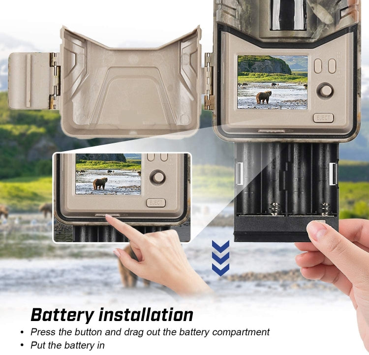 20MP 2K Wildlife Hunting Trail Camera Photo Traps Night Vision 4G SMS MMS SMTP Cellular Surveillance Camera