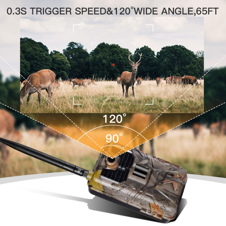 20MP 2K Wildlife Hunting Trail Camera Photo Traps Night Vision 4G SMS MMS SMTP Cellular Surveillance Camera