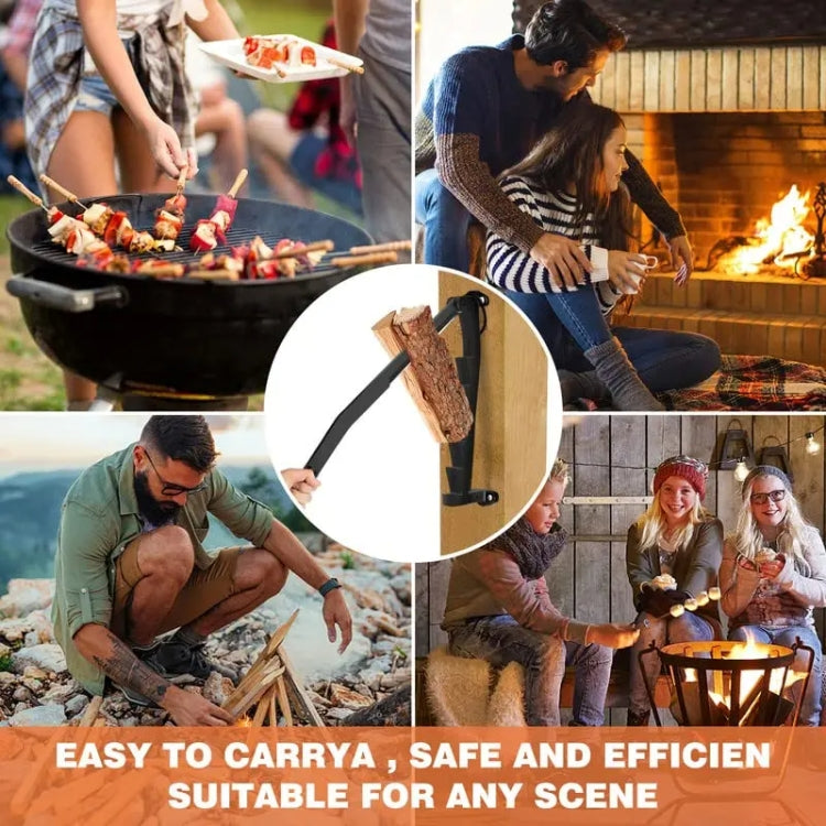 Upgrade Wall Mounted Manual Wood Splitter High Carbon Steel Fire Wood Cutter