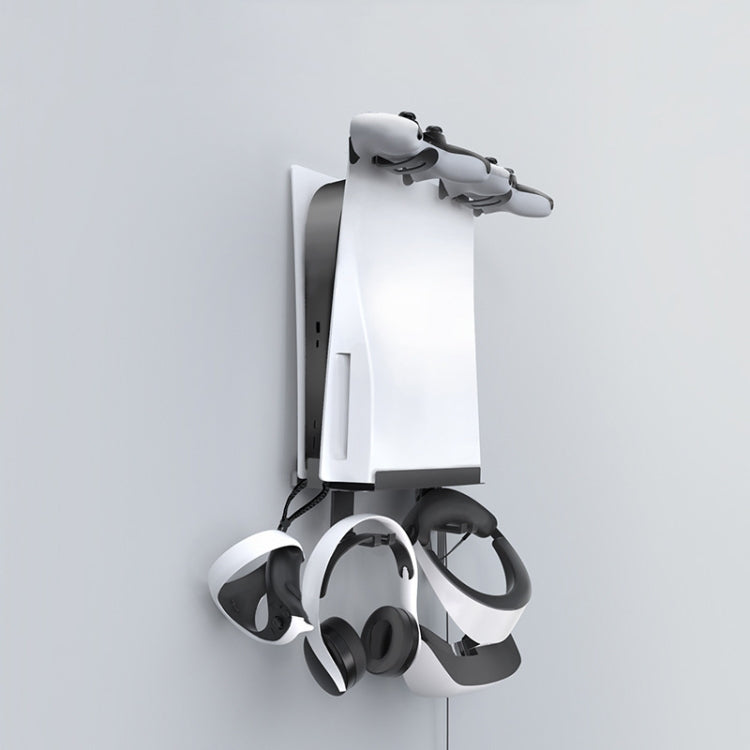 For PS5 Console iplay Wall-mounted Bracket Can Store Controllers/VR Glasses/Headphones