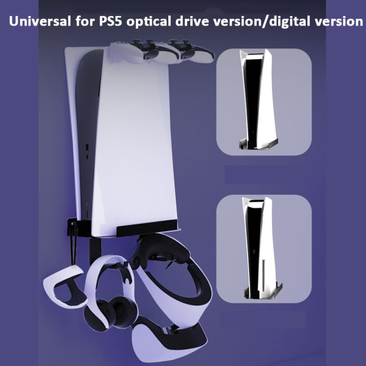 For PS5 Console iplay Wall-mounted Bracket Can Store Controllers/VR Glasses/Headphones