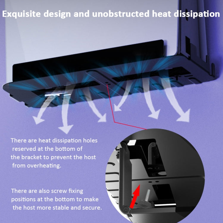 For PS5 Console iplay Wall-mounted Bracket Can Store Controllers/VR Glasses/Headphones