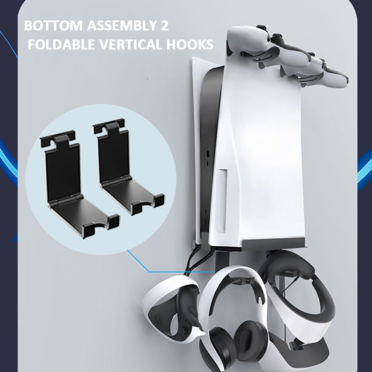 For PS5 Console iplay Wall-mounted Bracket Can Store Controllers/VR Glasses/Headphones