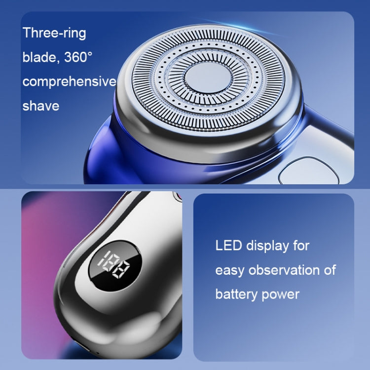 Three-Ring Knife Mesh Electric Men Shaver Travel Portable Mini Shaver