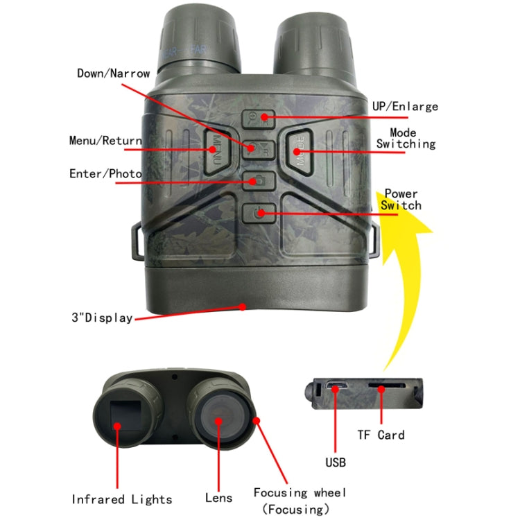 4K HD Infrared Dual Tube Telescope Night Vision Instrument