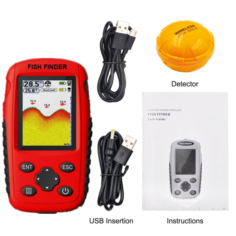 Wireless Ultrasonic Fish Finder Sonar Underwater Visual HD Angler Detector