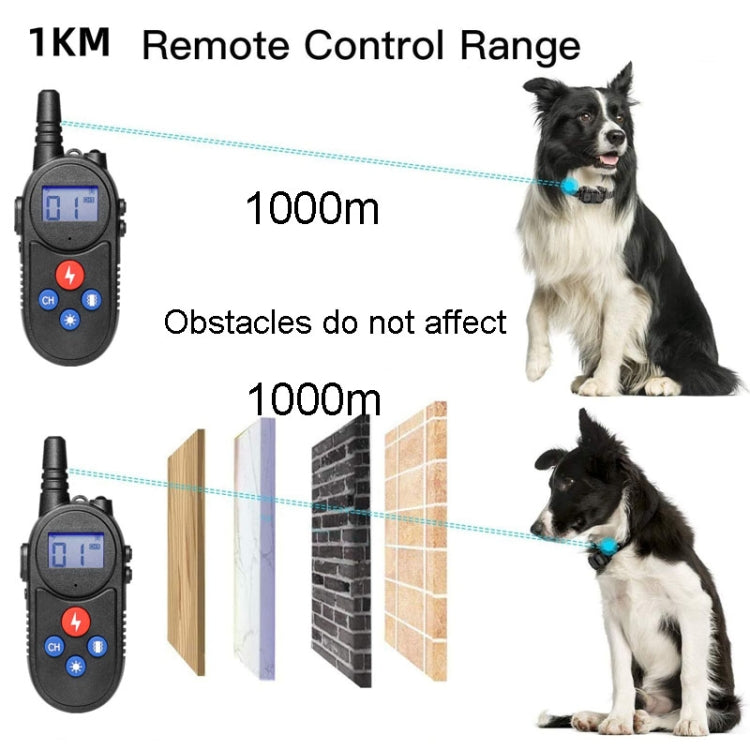 1000m Remote Control Intercom Dog Trainer Electric Shock Vibration Stop Barker