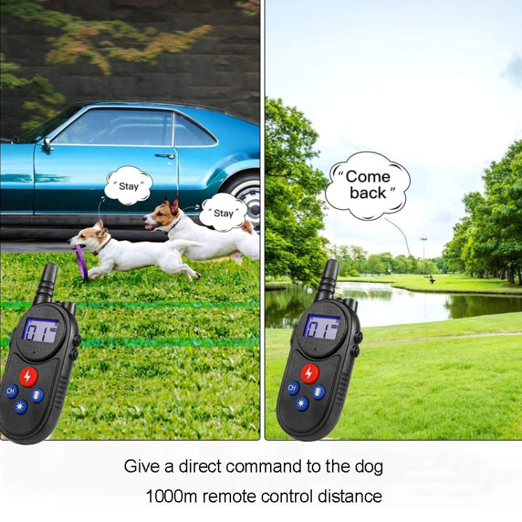 1000m Remote Control Intercom Dog Trainer Electric Shock Vibration Stop Barker