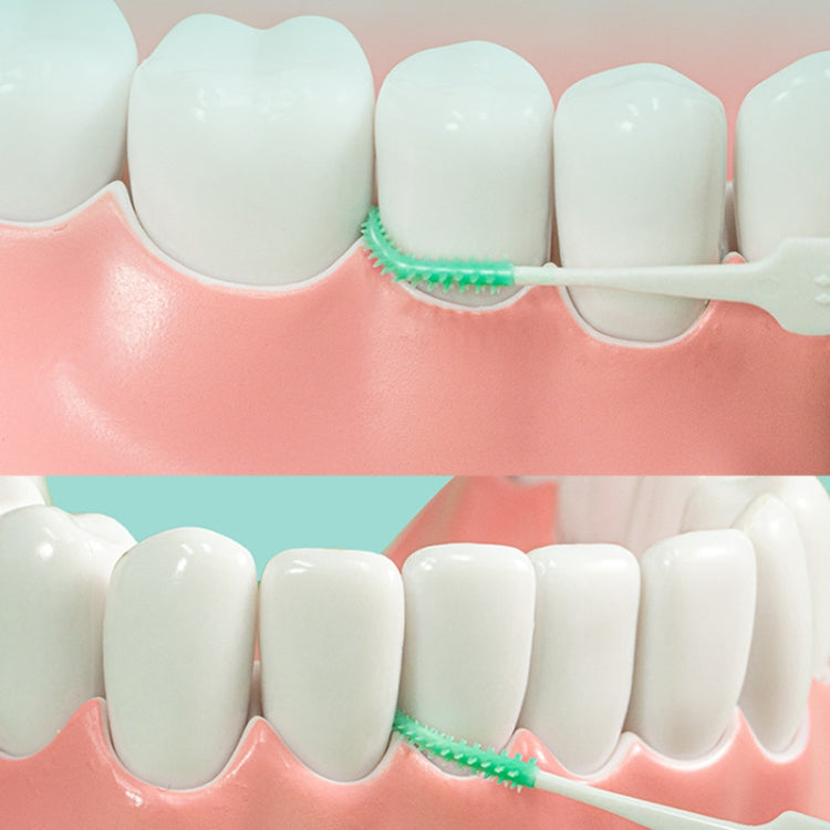 Fawnmum 150pcs /Box Silicone Interdental Brushes Dental Brushes Tooth Cleaning Gum