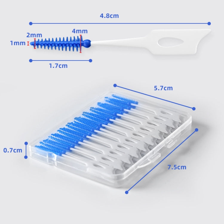 40pcs /Box Silicone Interdental Brushing Oral Cleaning Gap Brush