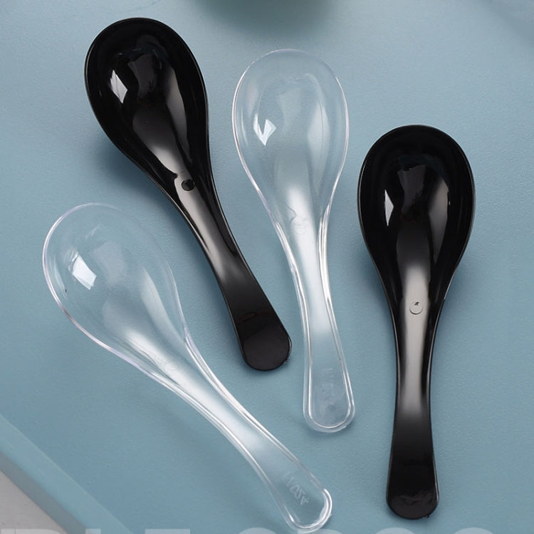 100pcs /Pack 12cm Disposable Plastic Meal Spoon Fast Food Soup Ladle