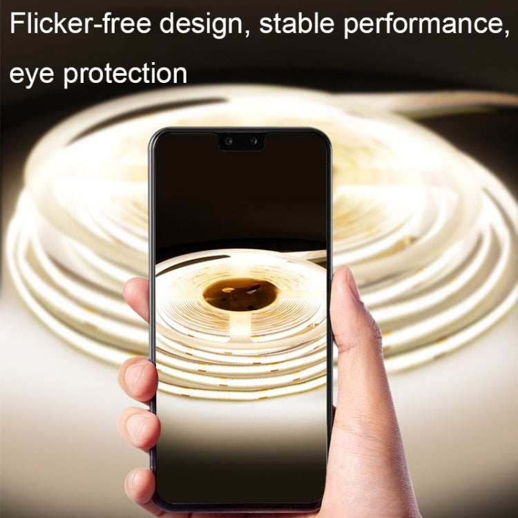 1m 24V 8mm Wide COB Adhesive Decorative LED Light Strip