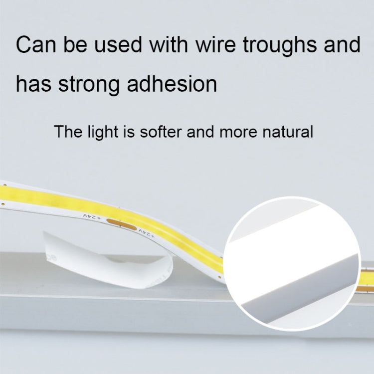 1m 24V 8mm Wide COB Adhesive Decorative LED Light Strip