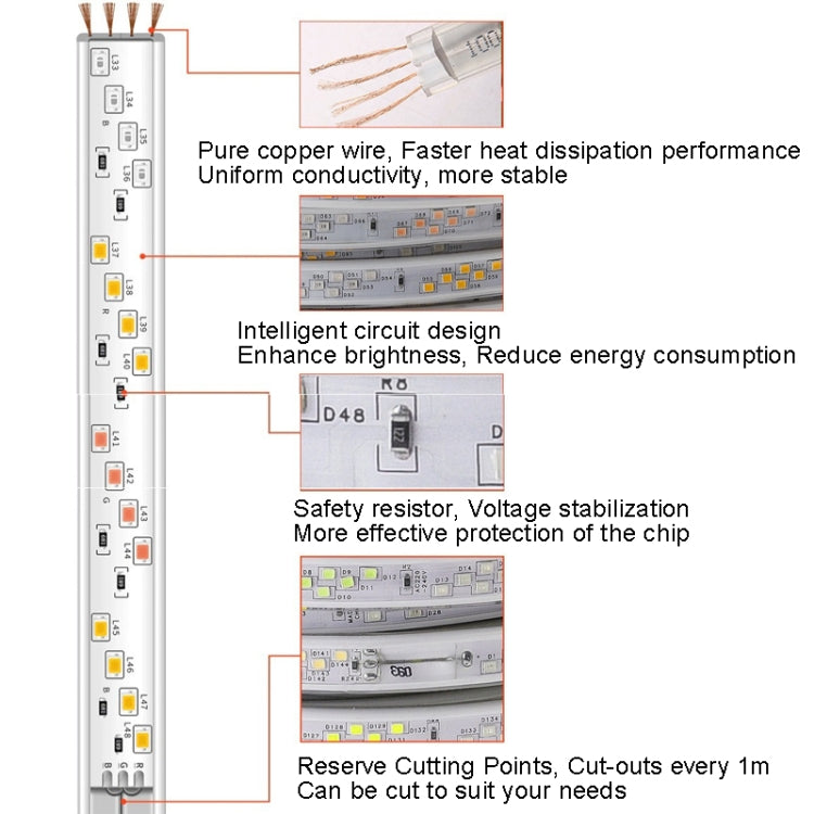 1m Waterproof Colorproof LED Strips Neon Light Bar