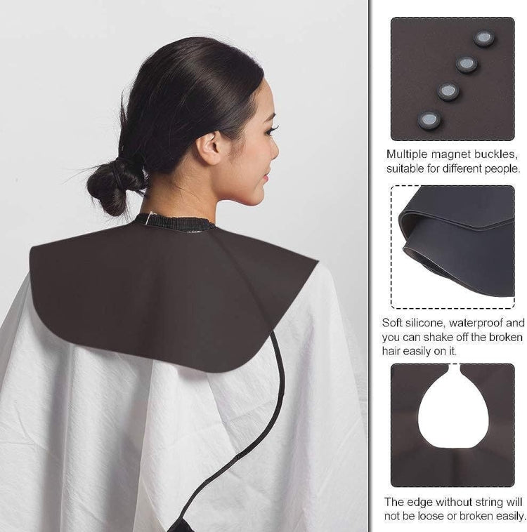 Hair Cutting Adjustable Shawl Capes Silicone Hairdressing Pad Neck Wrap Guard for Salon