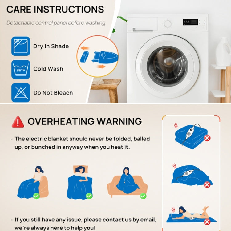 Electric Throw Wearable Heating Blanket Flannel Electric Quilt with Sleeves