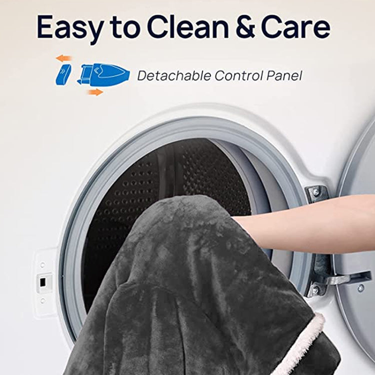 Electric Throw Wearable Heating Blanket Flannel Electric Quilt with Sleeves