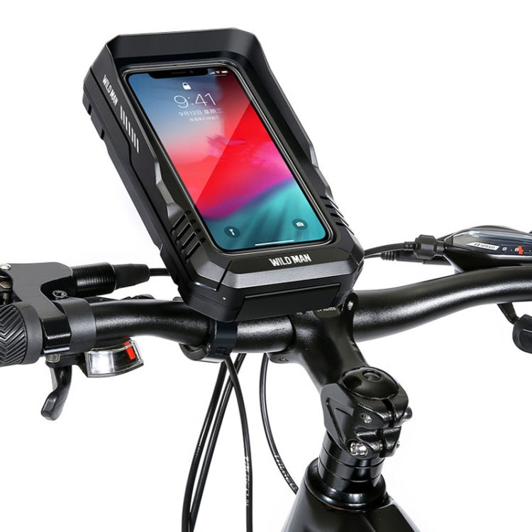 WILD MAN FK2 0.6L Bicycle Waterproof Mobile Phone Storage Box Handlebar Phone Navigation Holder