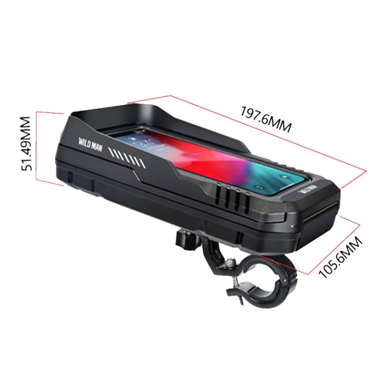 WILD MAN FK2 0.6L Bicycle Waterproof Mobile Phone Storage Box Handlebar Phone Navigation Holder