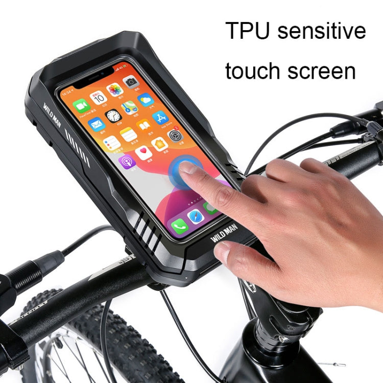 WILD MAN FK2 0.6L Bicycle Waterproof Mobile Phone Storage Box Handlebar Phone Navigation Holder