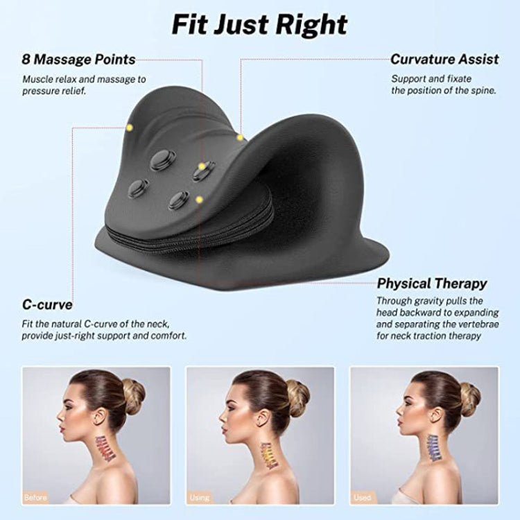 Neck Massage Pillow Shoulder Relaxer Cervical Traction Device with Airbag