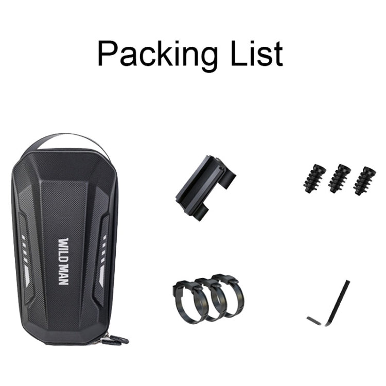 WILD MAN Scooter EVA Hard Shell Front Bag Folding Bicycle Quick Release Hanging Bag
