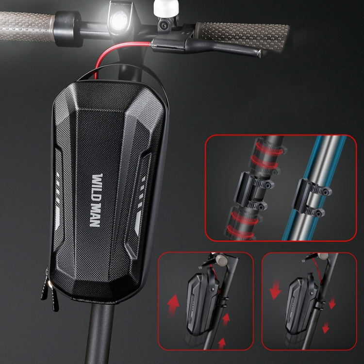 WILD MAN Scooter EVA Hard Shell Front Bag Folding Bicycle Quick Release Hanging Bag