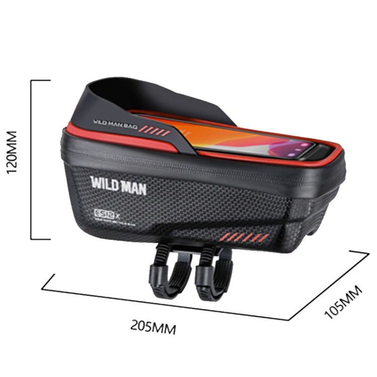 WILD MAN ES12X 1LEVA Hard Shell Bicycle Bag Cycling Phone Touch Screen Front Beam Bag