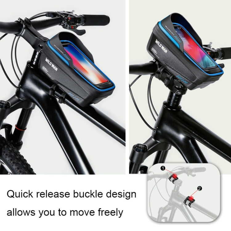 WILD MAN ES12X 1LEVA Hard Shell Bicycle Bag Cycling Phone Touch Screen Front Beam Bag