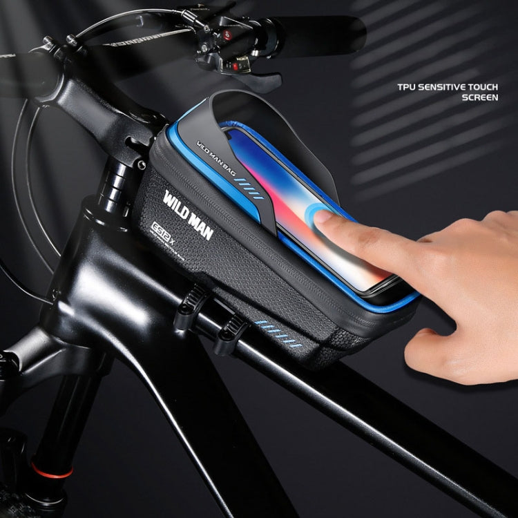 WILD MAN ES12X 1LEVA Hard Shell Bicycle Bag Cycling Phone Touch Screen Front Beam Bag