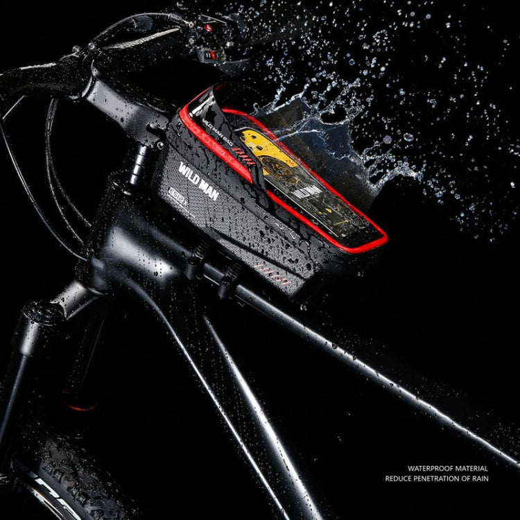 WILD MAN ES12X 1LEVA Hard Shell Bicycle Bag Cycling Phone Touch Screen Front Beam Bag