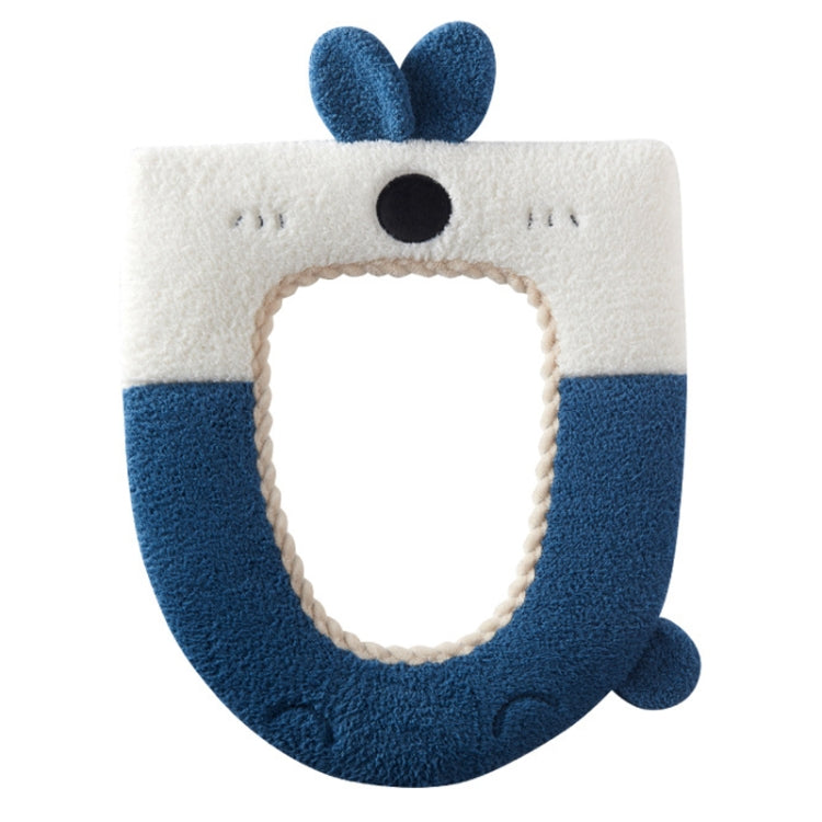Washable Cartoon Rabbit Universal Toilet Seat Thickened Knitted Toilet Seat Cushion