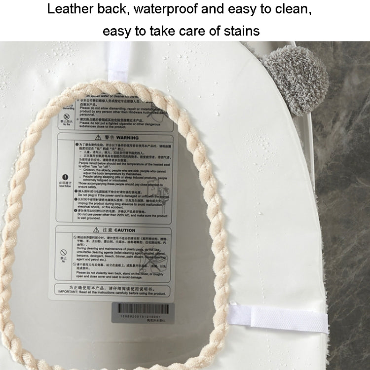 Washable Cartoon Rabbit Universal Toilet Seat Thickened Knitted Toilet Seat Cushion