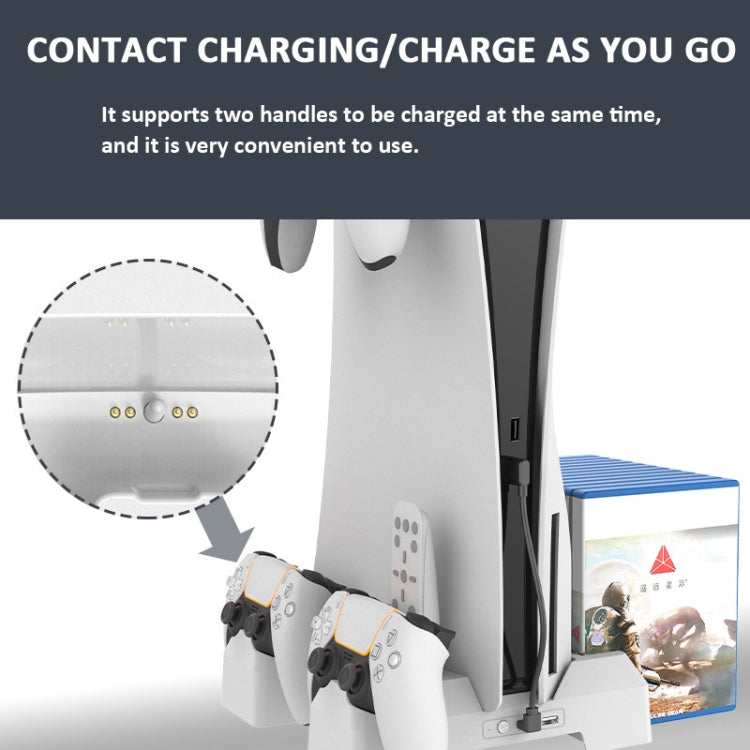 For PS5 iplay Dual-seat Charging and Cooling Base Bracket Storage Rack
