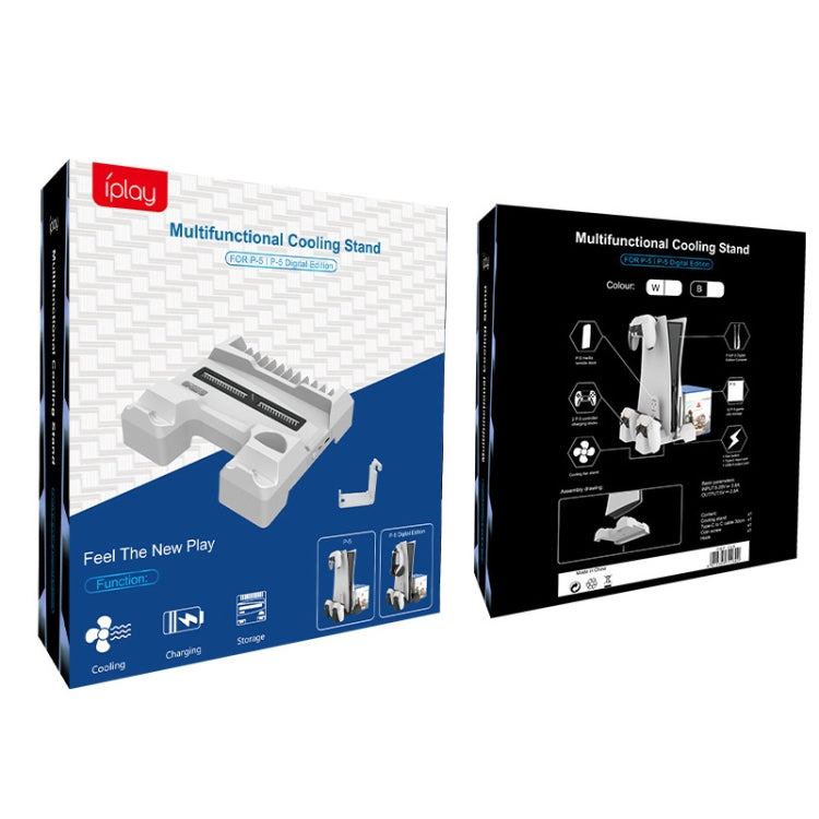 For PS5 iplay Dual-seat Charging and Cooling Base Bracket Storage Rack
