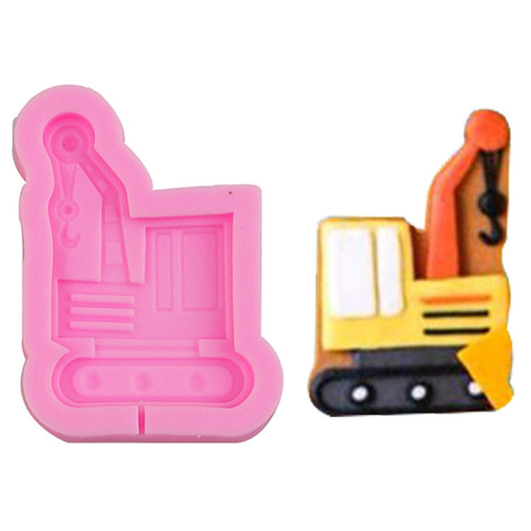 Cartoon Construction Site Tools Engineering Car Cake Decoration Molds